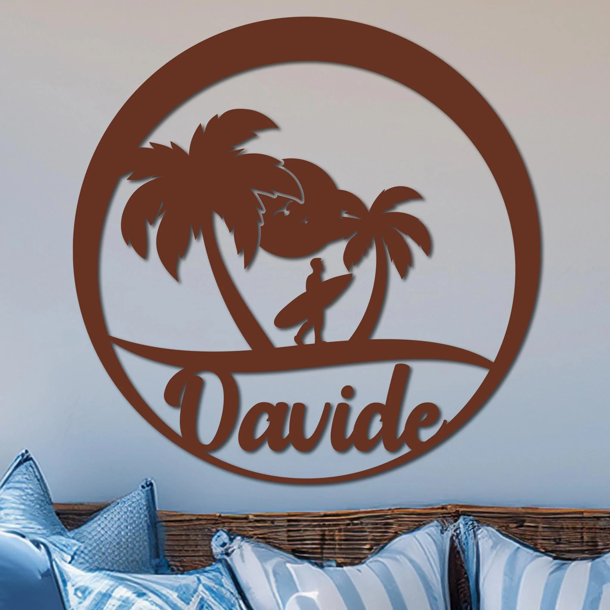 Island Surfer Circle Name Sign - Image 8