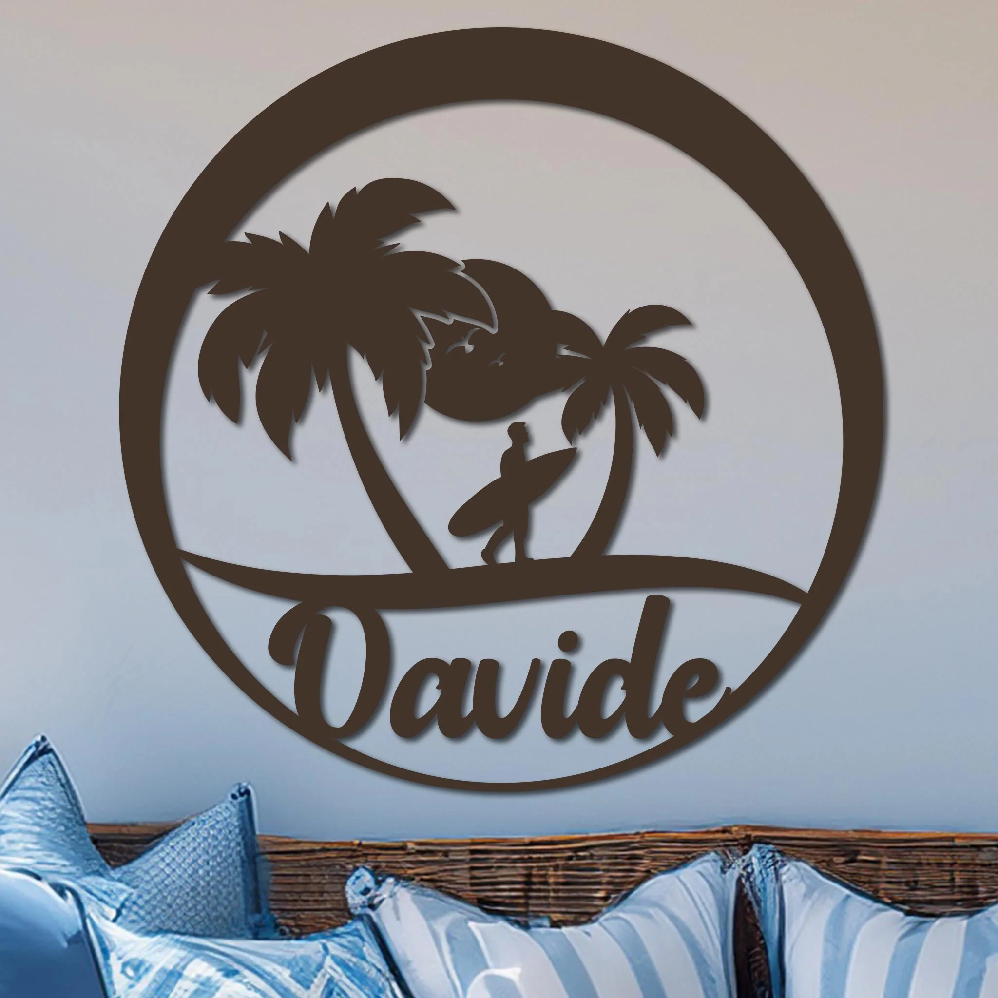 Island Surfer Circle Name Sign - Image 9