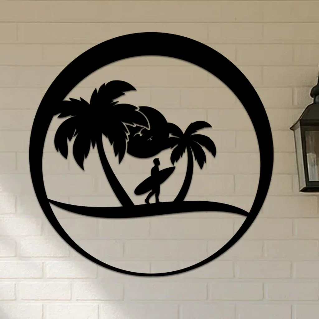 Island Surfer Circle Sign - Image 8