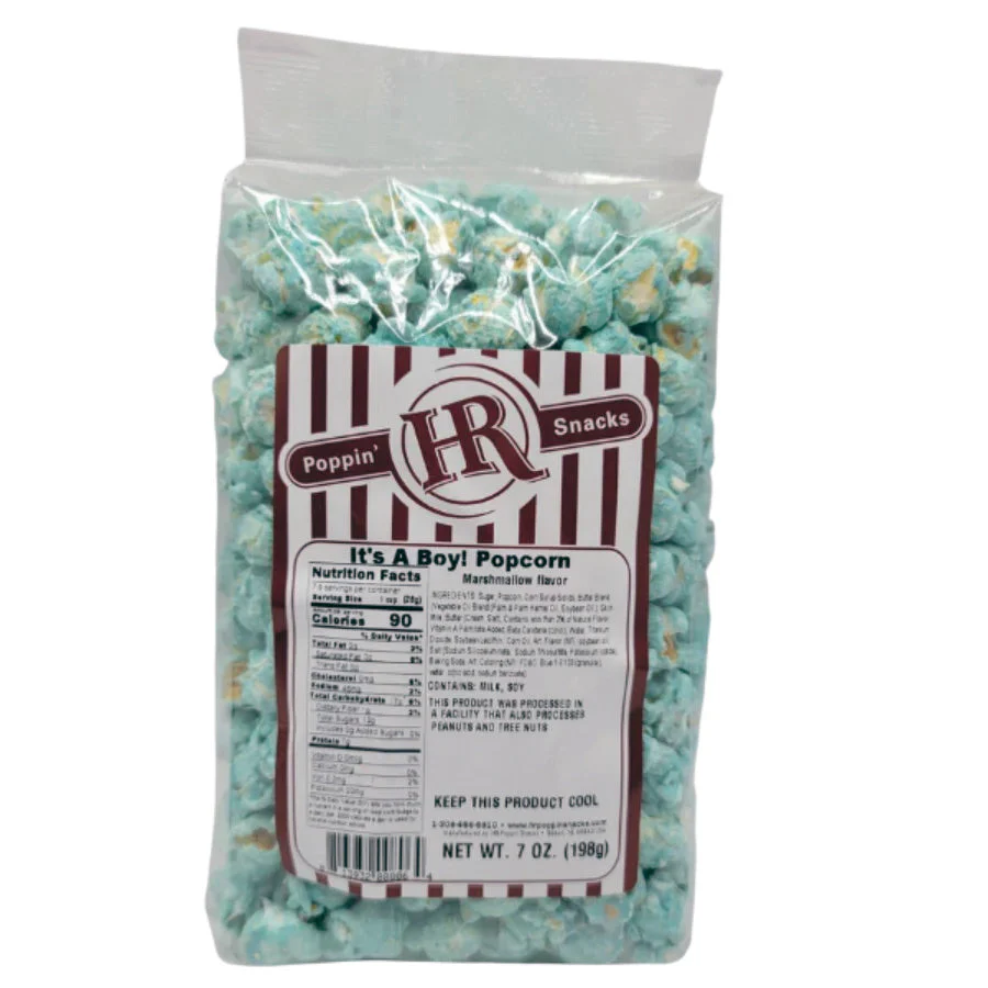 It's A Boy Blue Marshamallow Flavored Popcorn | 7 oz | Pack of 2 | HR Poppin' Snacks - Image 2