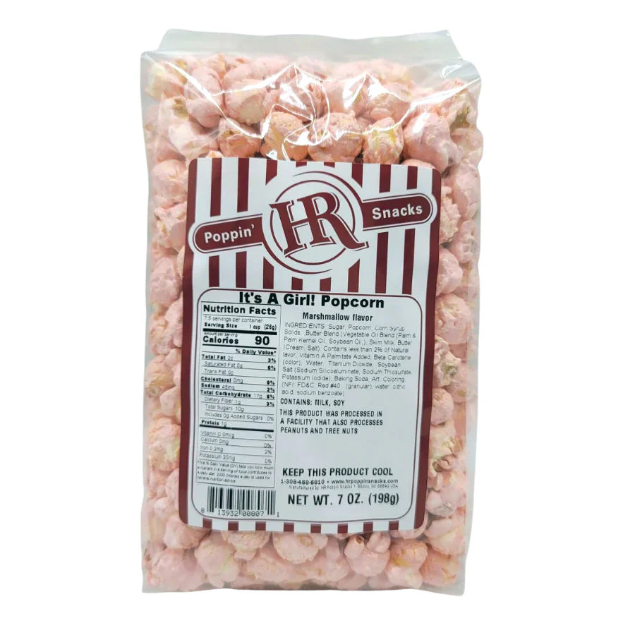 It's A Girl Pink Marshmallow Flavored Popcorn | Pack of 2 | 7 oz | HR Poppin' Snacks - Image 2