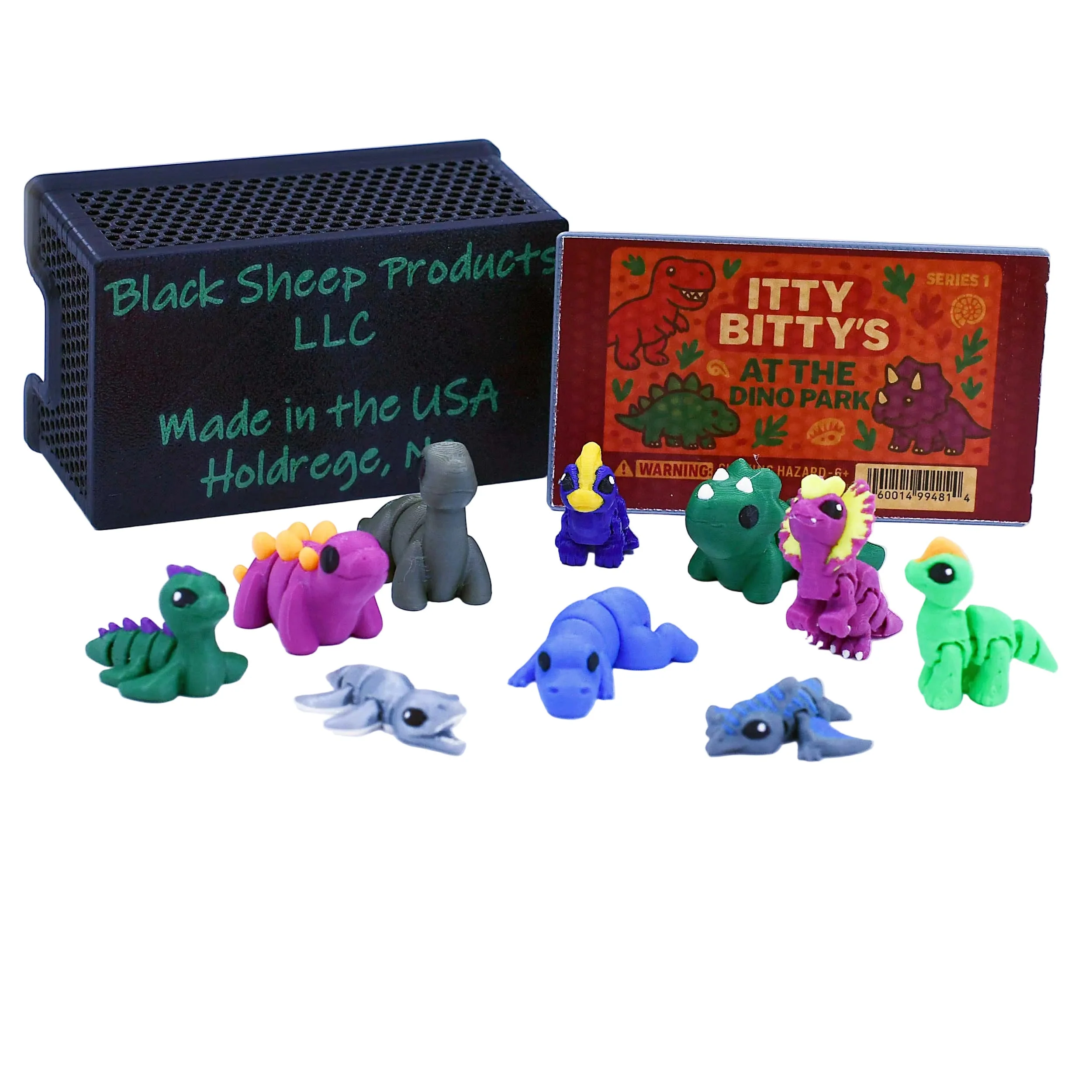 Itty Bitty's at the Dino Park | Case of 10 3D Printed Dinosaurs | Black Sheep Products LLC - Image 3
