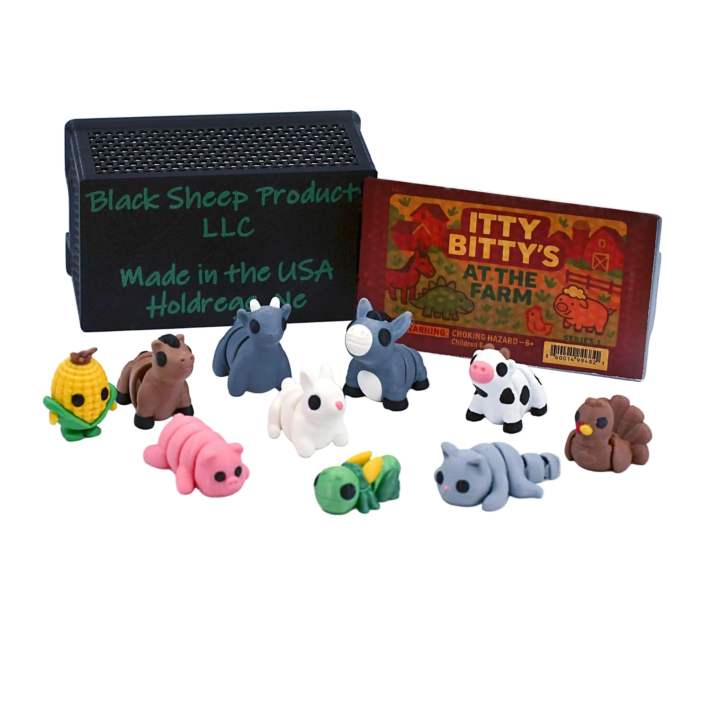 Itty Bitty's at the Farm | Case of 10 3D Printed Farm Animals | Black Sheep Products LLC - Image 3