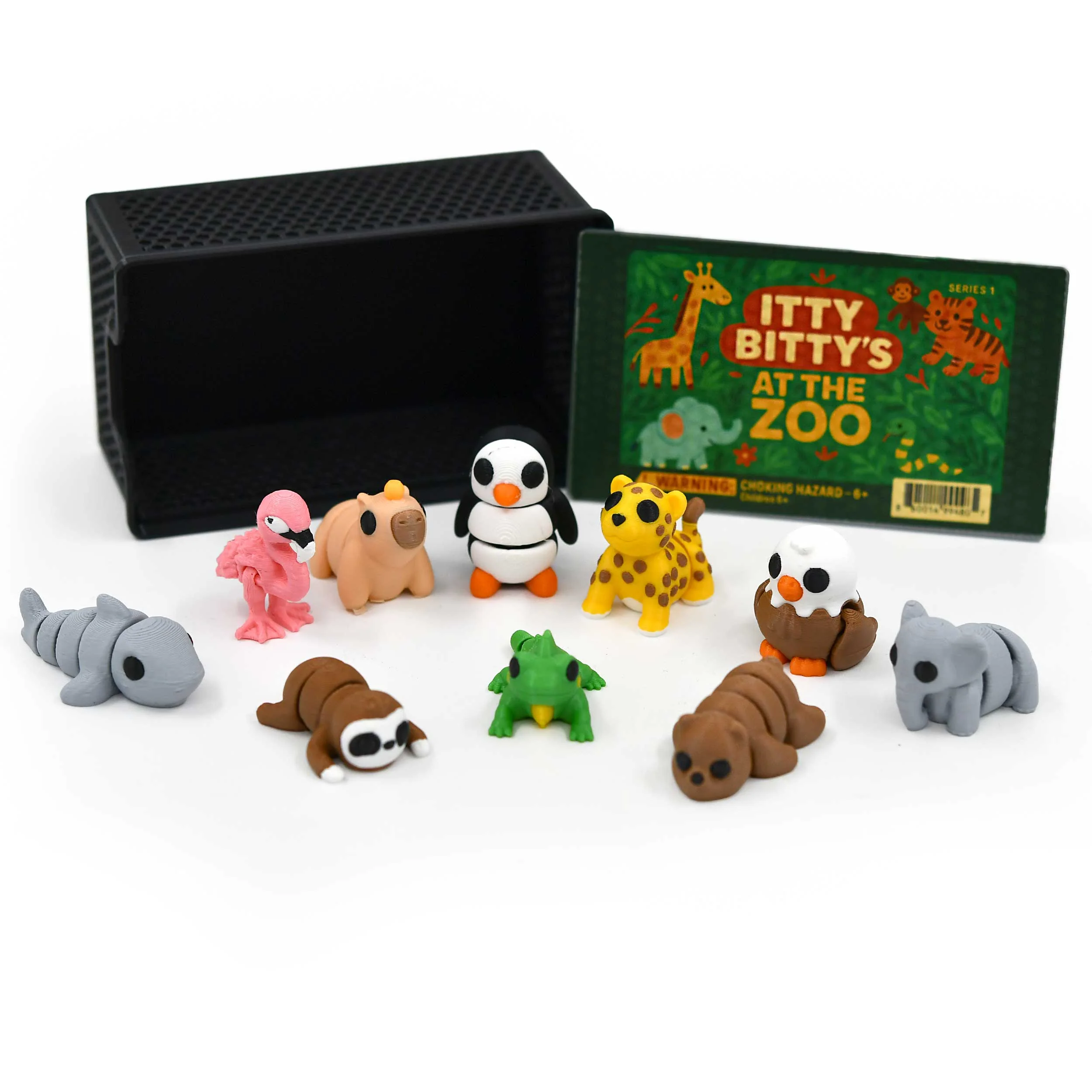 Itty Bitty's At the Zoo | Case of 10 3D Printed Zoo Animals | Black Sheep Products LLC - Image 3
