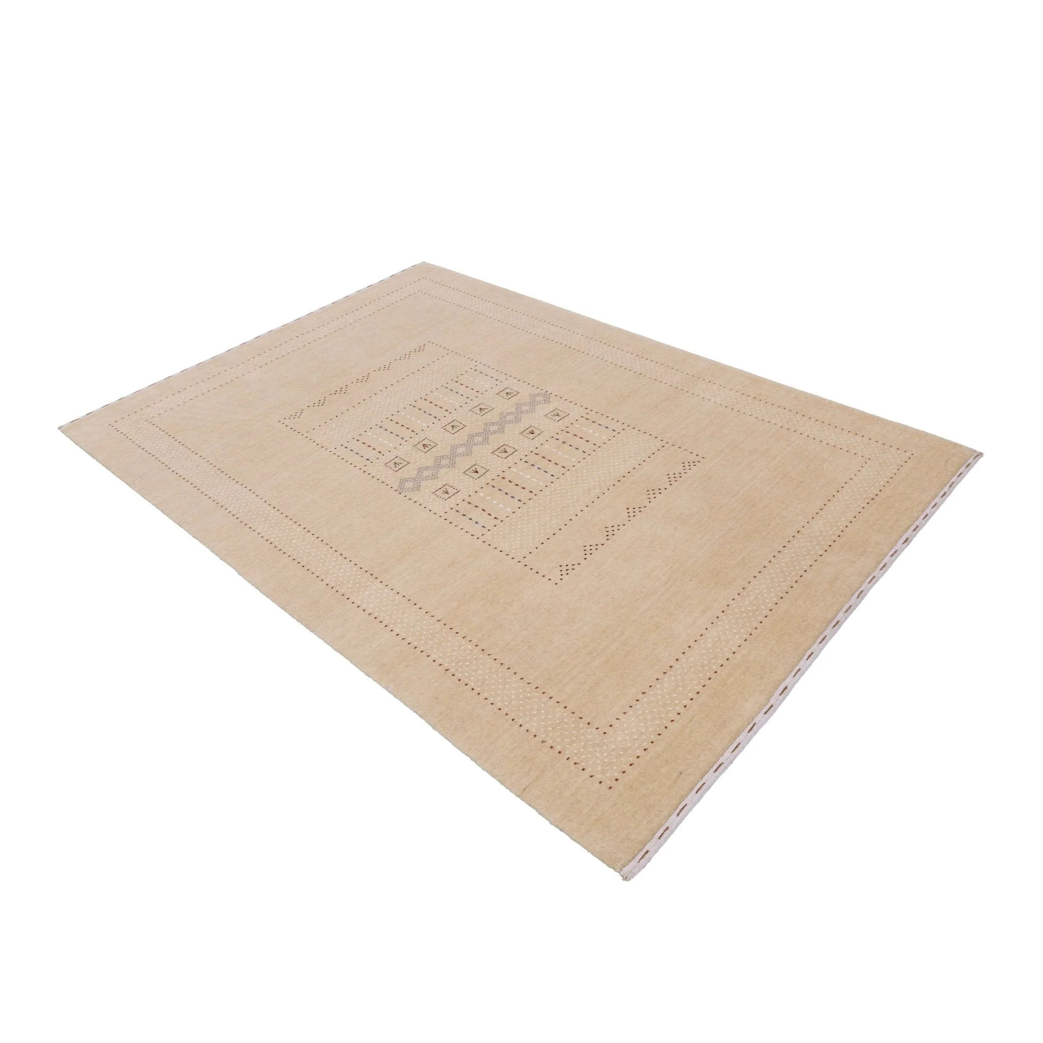 Ivory Contemporary Design Hand Loomed Wool Area Rug - Image 12