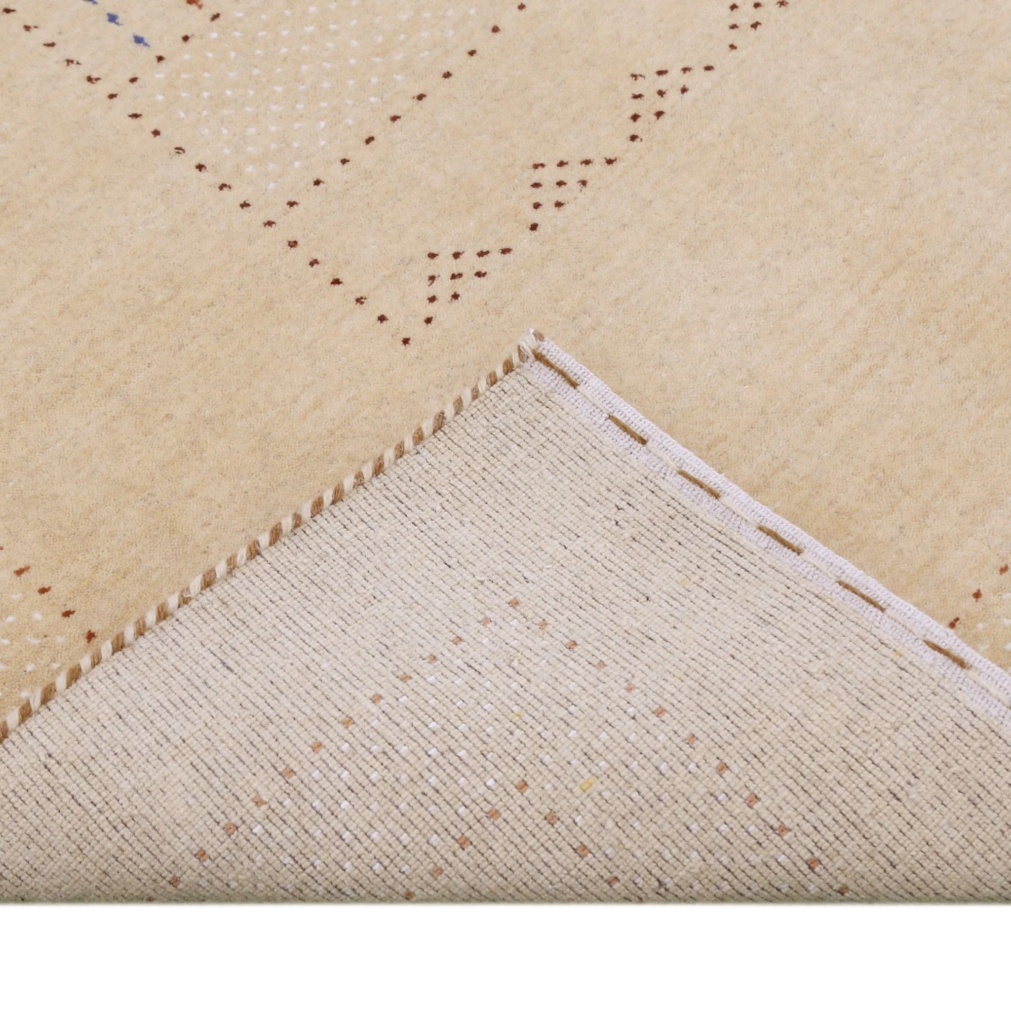 Ivory Contemporary Design Hand Loomed Wool Area Rug - Image 5
