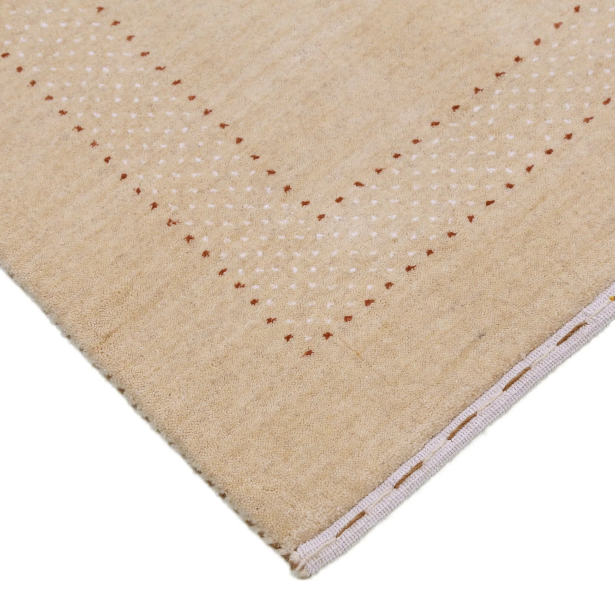 Ivory Contemporary Design Hand Loomed Wool Area Rug - Image 6