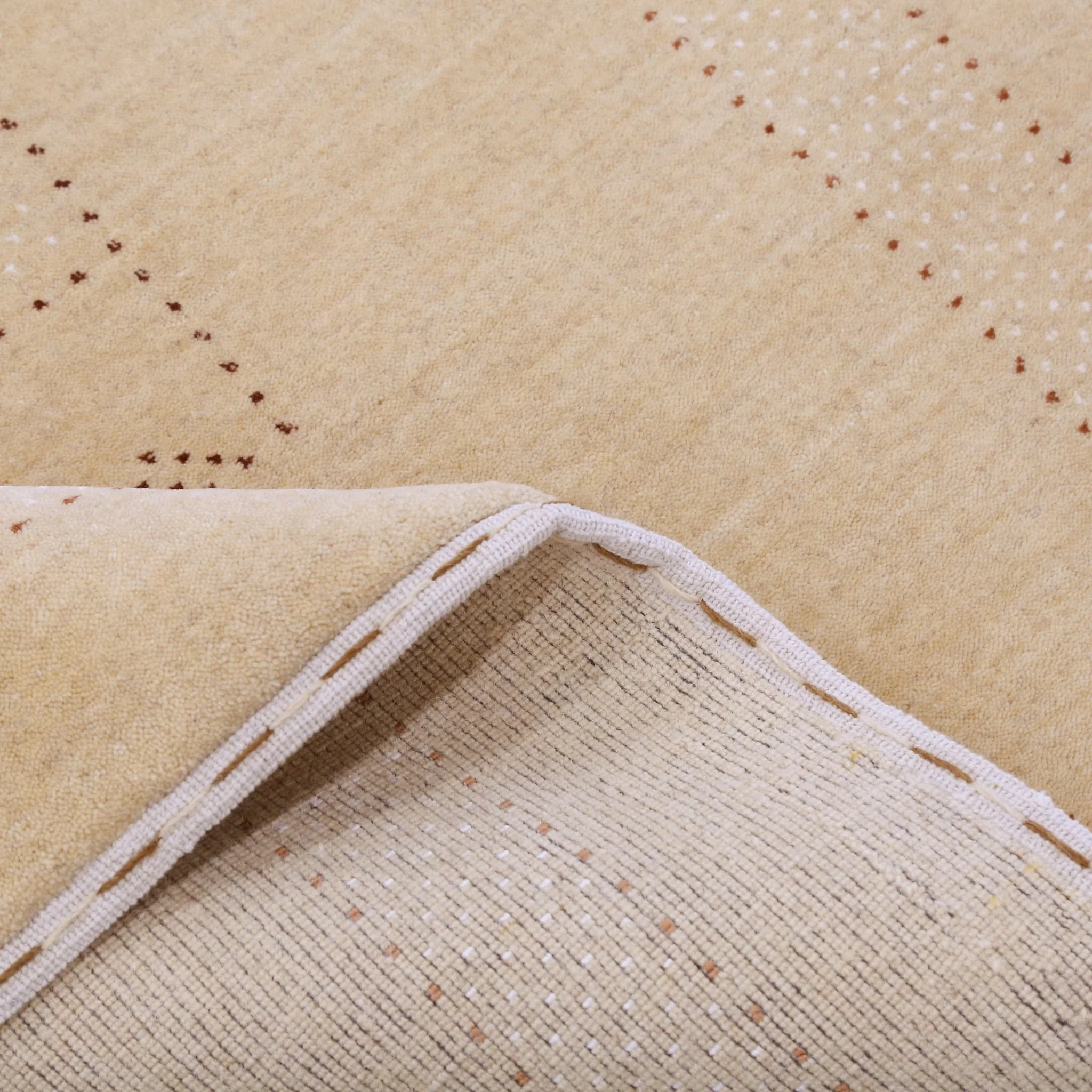 Ivory Contemporary Design Hand Loomed Wool Area Rug - Image 8