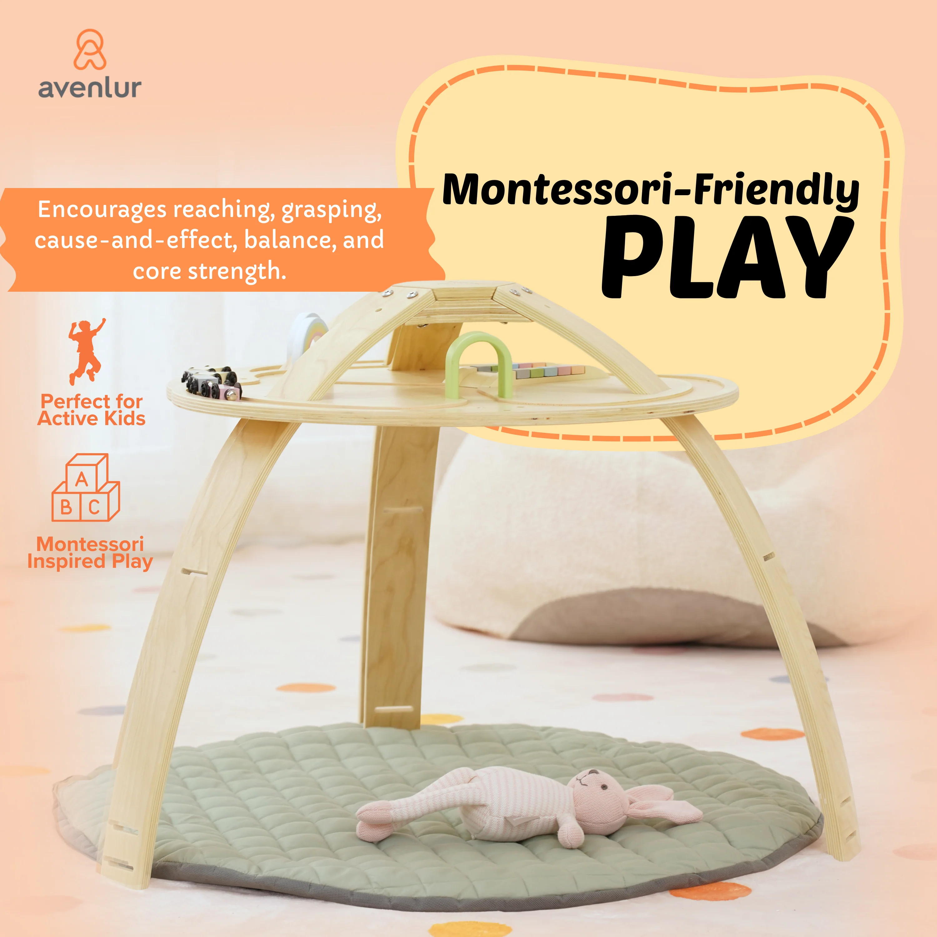 Ivy | 3-in-1 Baby Bouncer,  Gym & Toddler Activity Table - Image 3