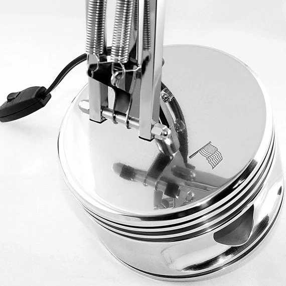 J-Cobs Jacobs Radial Engine WWII Chrome AMERICAN FLAG usa Aviator Piston Desk Lamp - Image 3