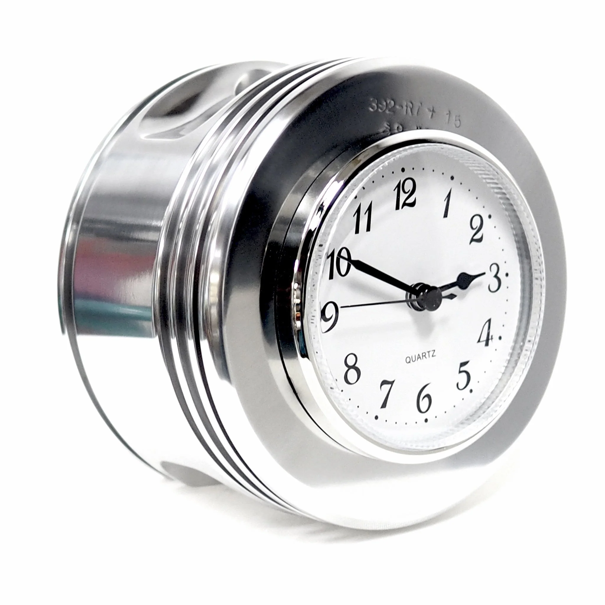 J-Cobs WWII Boeing Stearman Warbird Radial Engine Piston Mirror Polished Desk Clock - Image 11