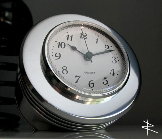 J-Cobs WWII Boeing Stearman Warbird Radial Engine Piston Mirror Polished Desk Clock - Image 6
