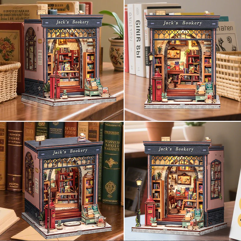 Jack's Bookery Dollhouse Kit - Miniature Wizardi Roombox Kit with LED Light F07M51-91-CWGC209 - Image 4