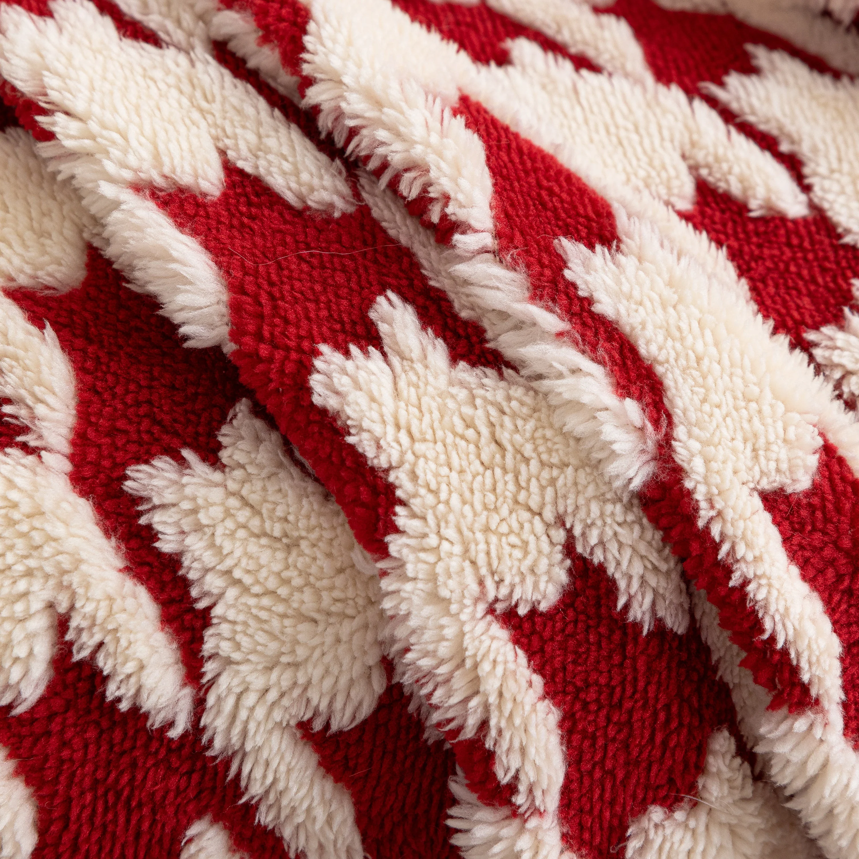 Jacquard Fleece Houndstooth Warm Cozy Couch Cover Blanket Decorative Throws for Sofas - Image 3