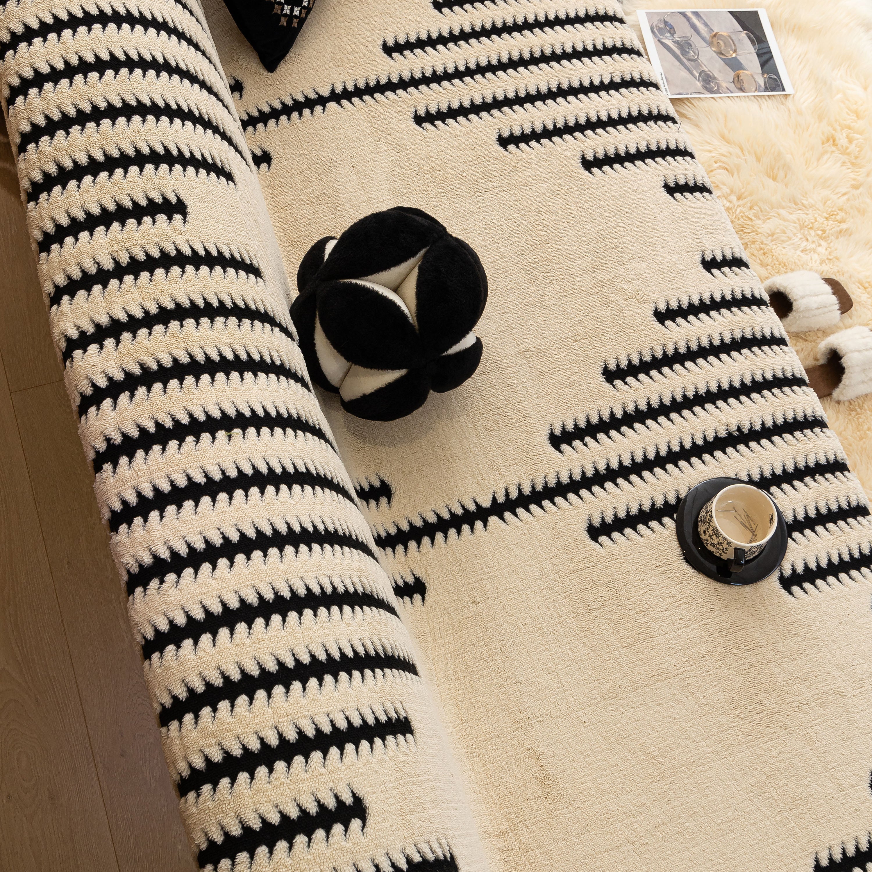 Jacquard Fleece Throw Blanket for Couch Plush Fuzzy Cozy Soft Blankets and Throws for Sofa - Image 118