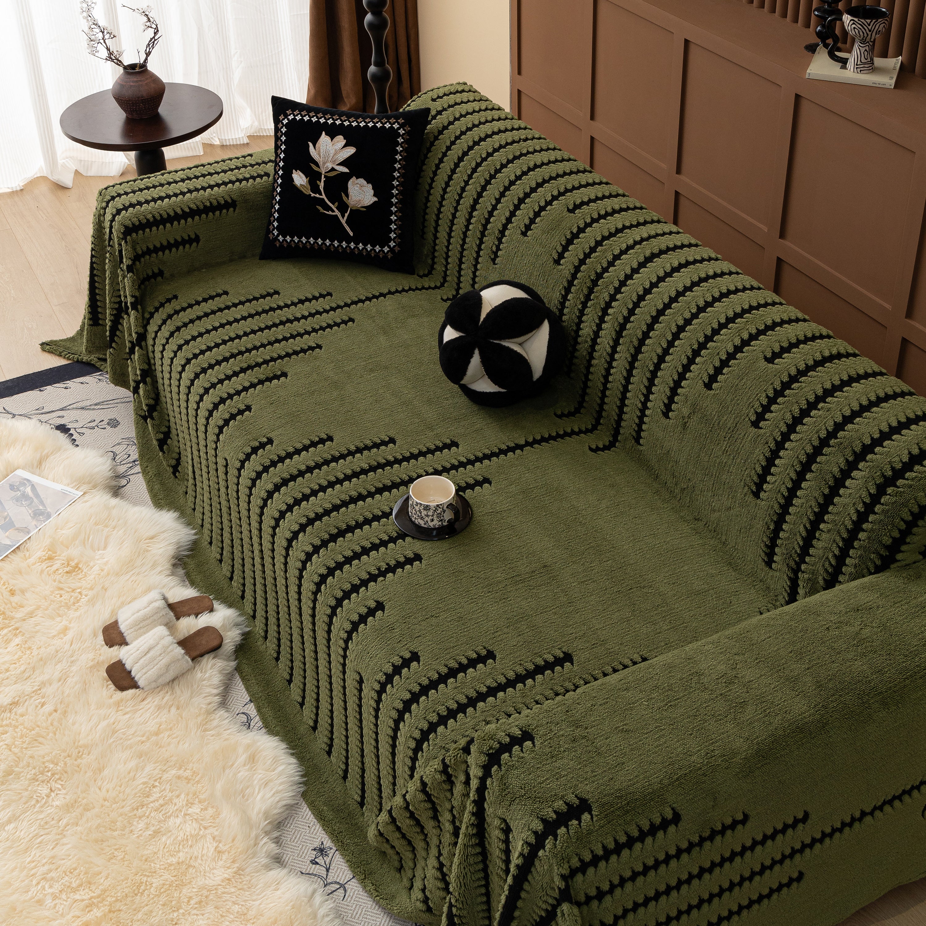 Jacquard Fleece Throw Blanket for Couch Plush Fuzzy Cozy Soft Blankets and Throws for Sofa - Image 38