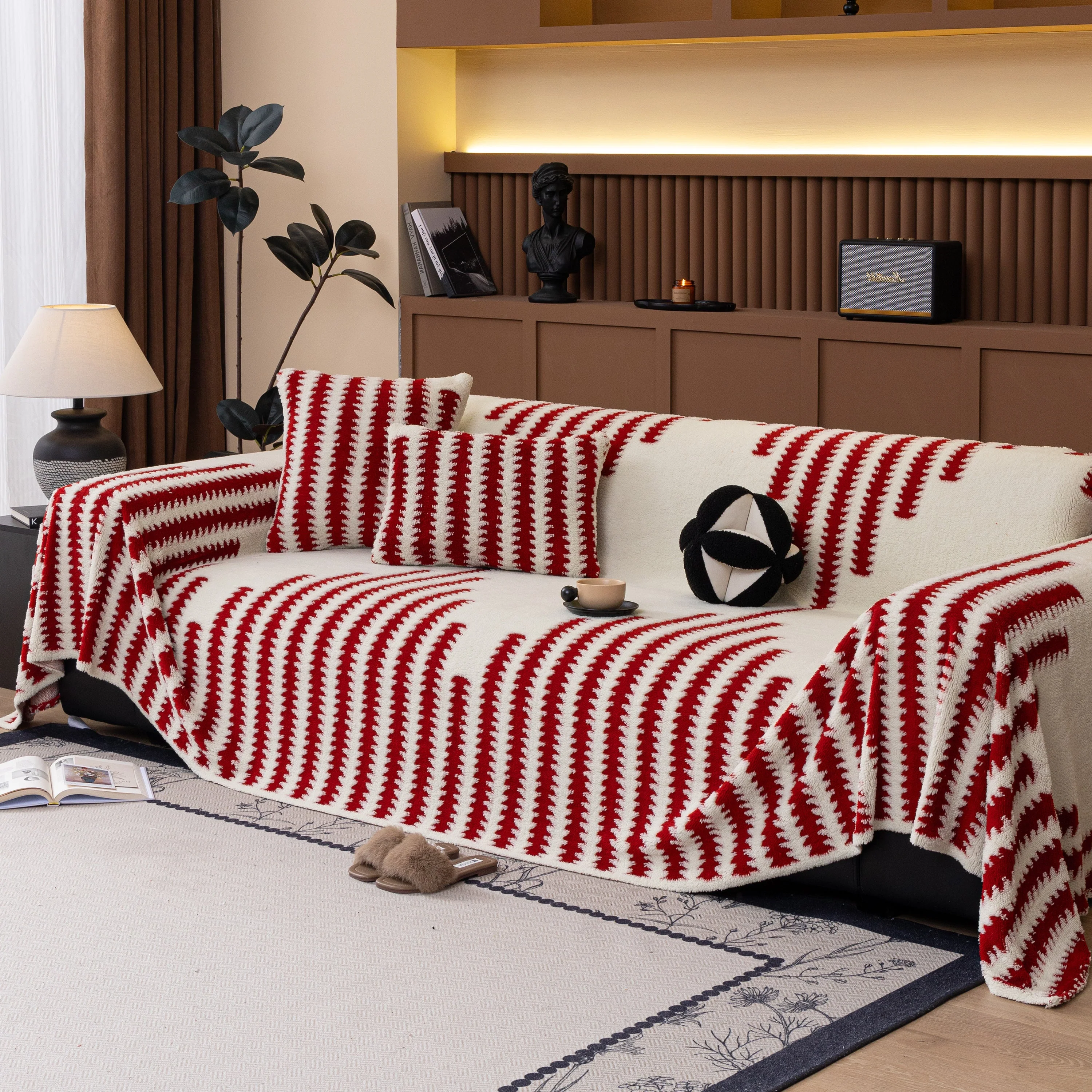 Jacquard Fleece Throw Blanket for Couch Plush Fuzzy Cozy Soft Blankets and Throws for Sofa - Image 50