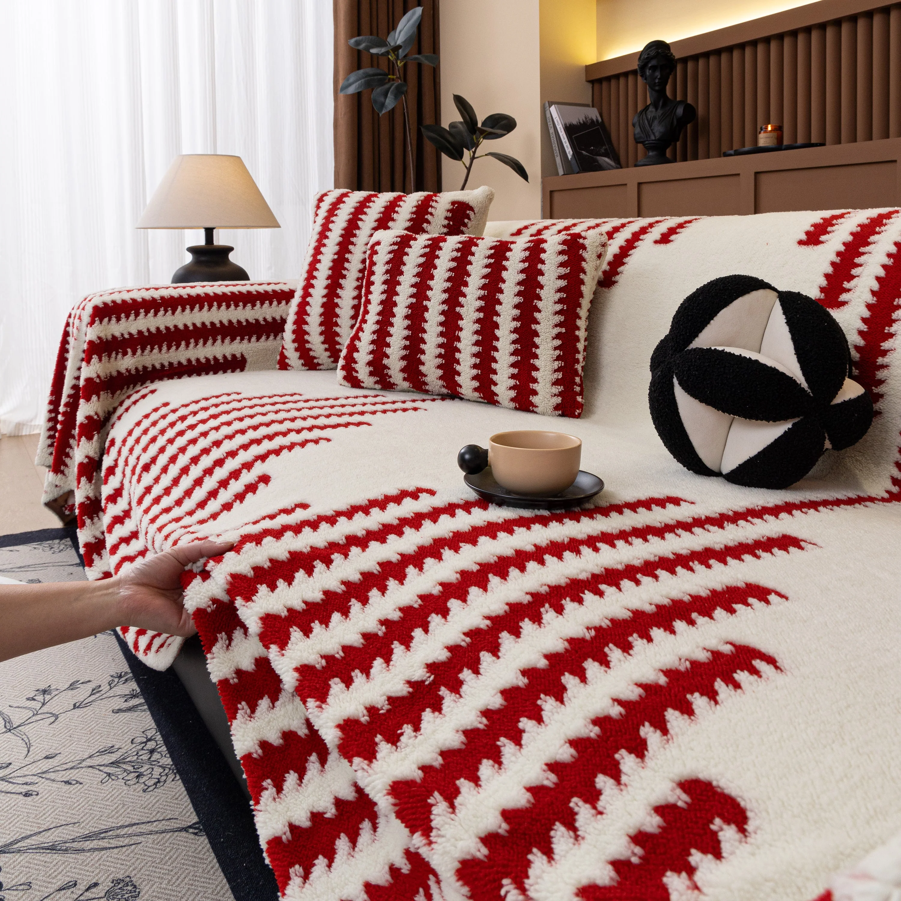 Jacquard Fleece Throw Blanket for Couch Plush Fuzzy Cozy Soft Blankets and Throws for Sofa - Image 52