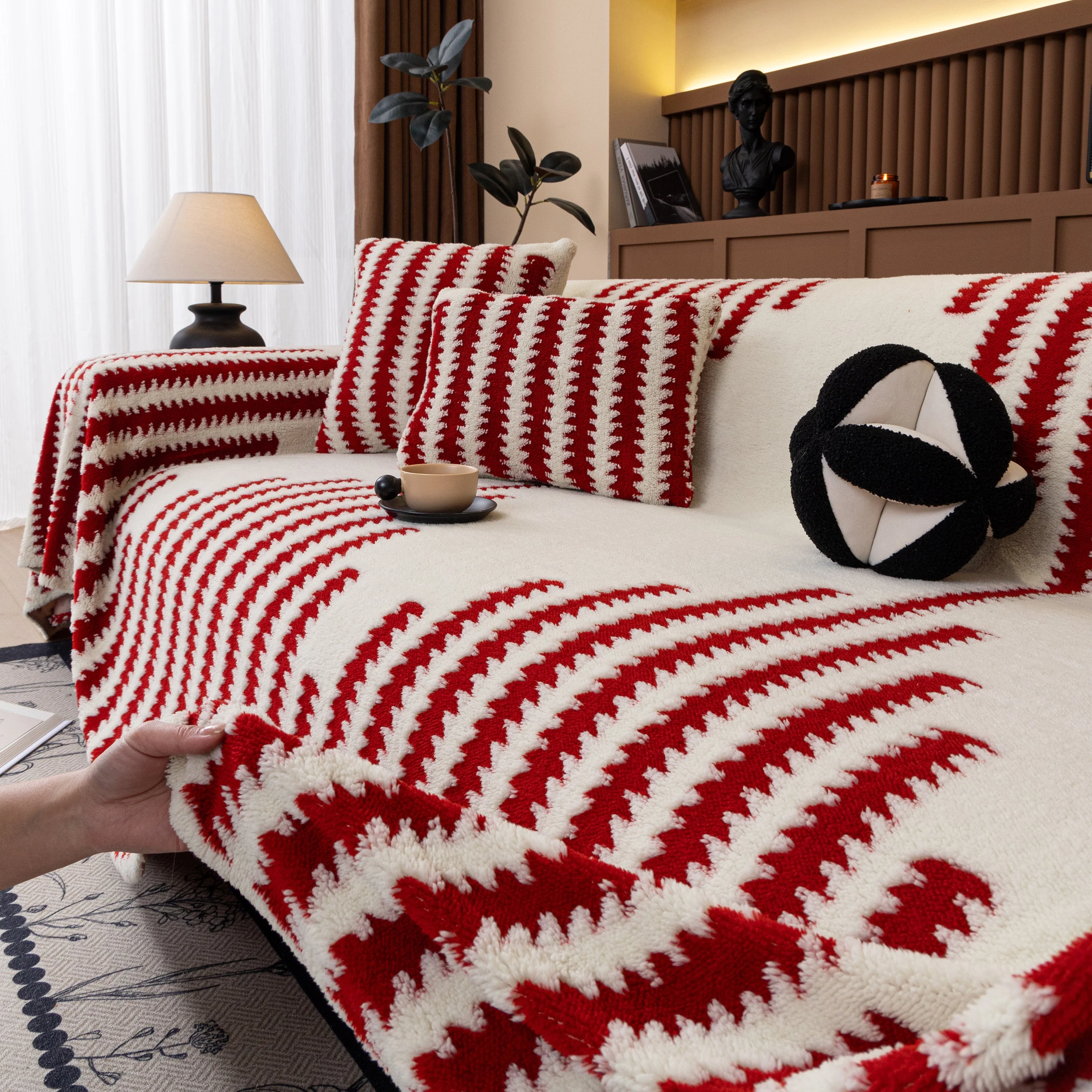 Jacquard Fleece Throw Blanket for Couch Plush Fuzzy Cozy Soft Blankets and Throws for Sofa - Image 53