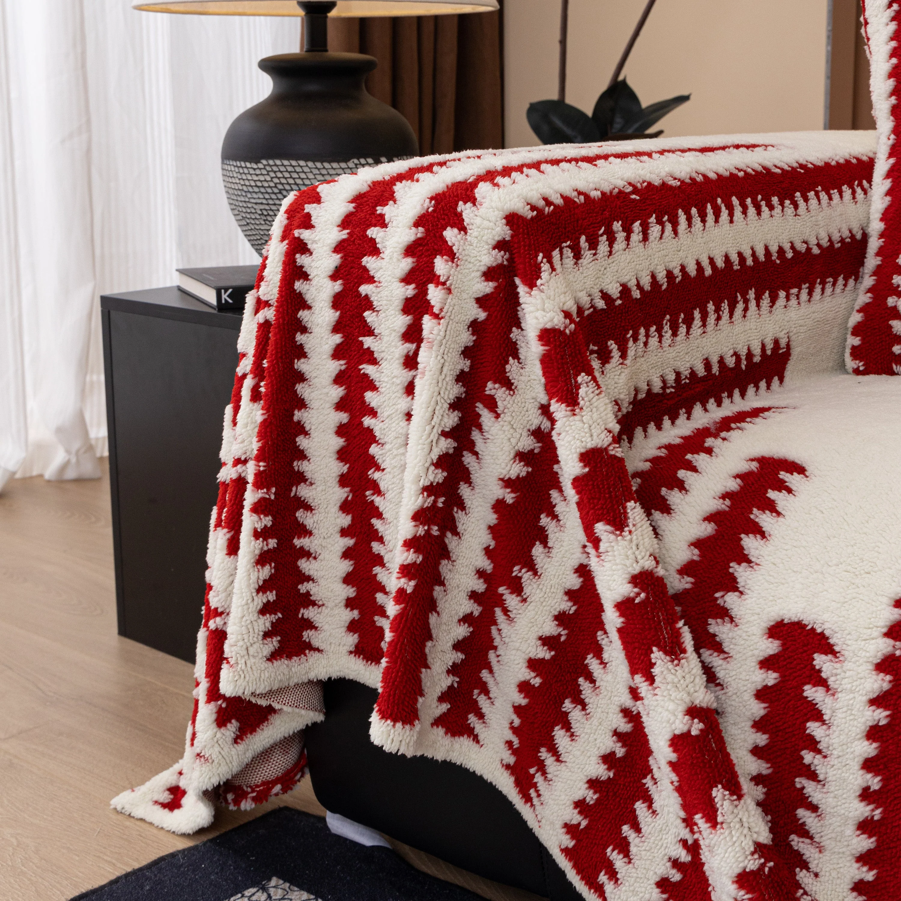 Jacquard Fleece Throw Blanket for Couch Plush Fuzzy Cozy Soft Blankets and Throws for Sofa - Image 58