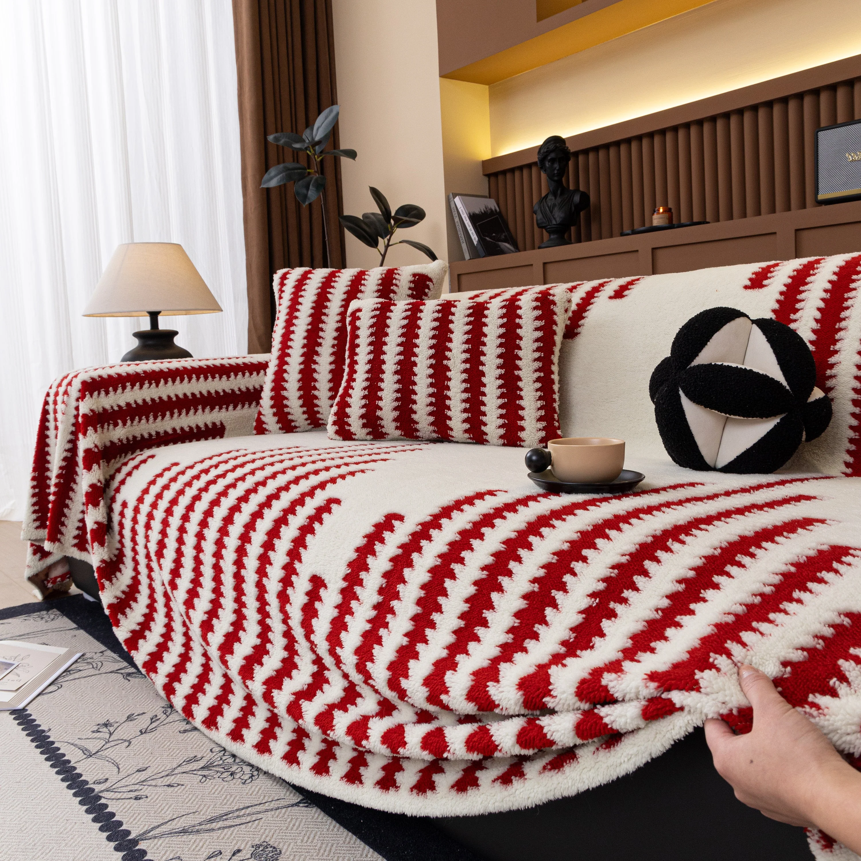 Jacquard Fleece Throw Blanket for Couch Plush Fuzzy Cozy Soft Blankets and Throws for Sofa - Image 63