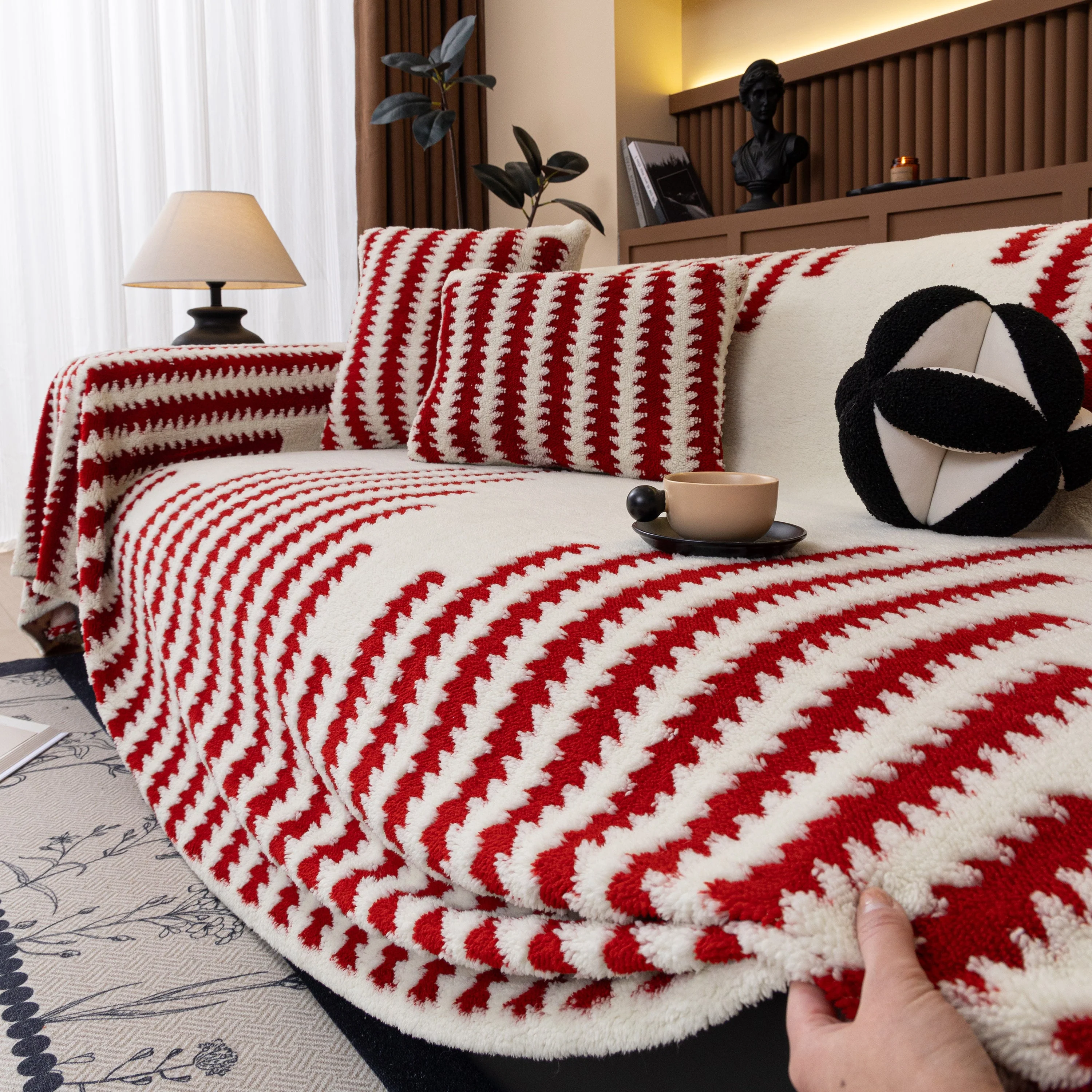 Jacquard Fleece Throw Blanket for Couch Plush Fuzzy Cozy Soft Blankets and Throws for Sofa - Image 67