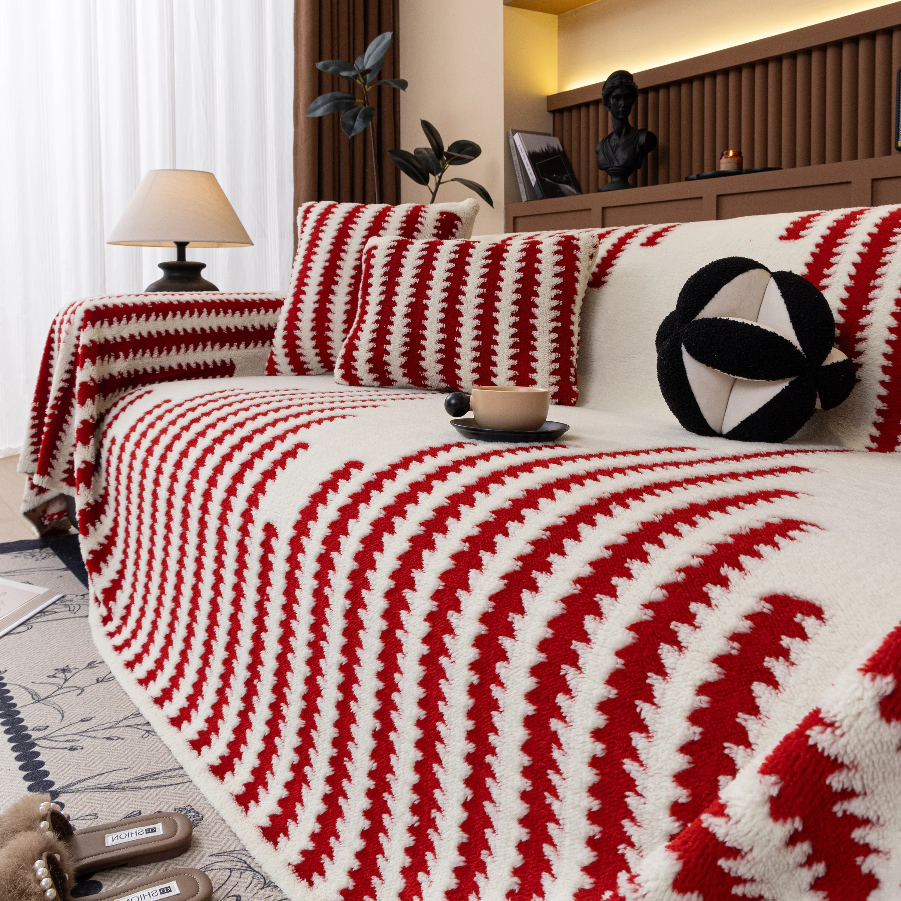 Jacquard Fleece Throw Blanket for Couch Plush Fuzzy Cozy Soft Blankets and Throws for Sofa - Image 68