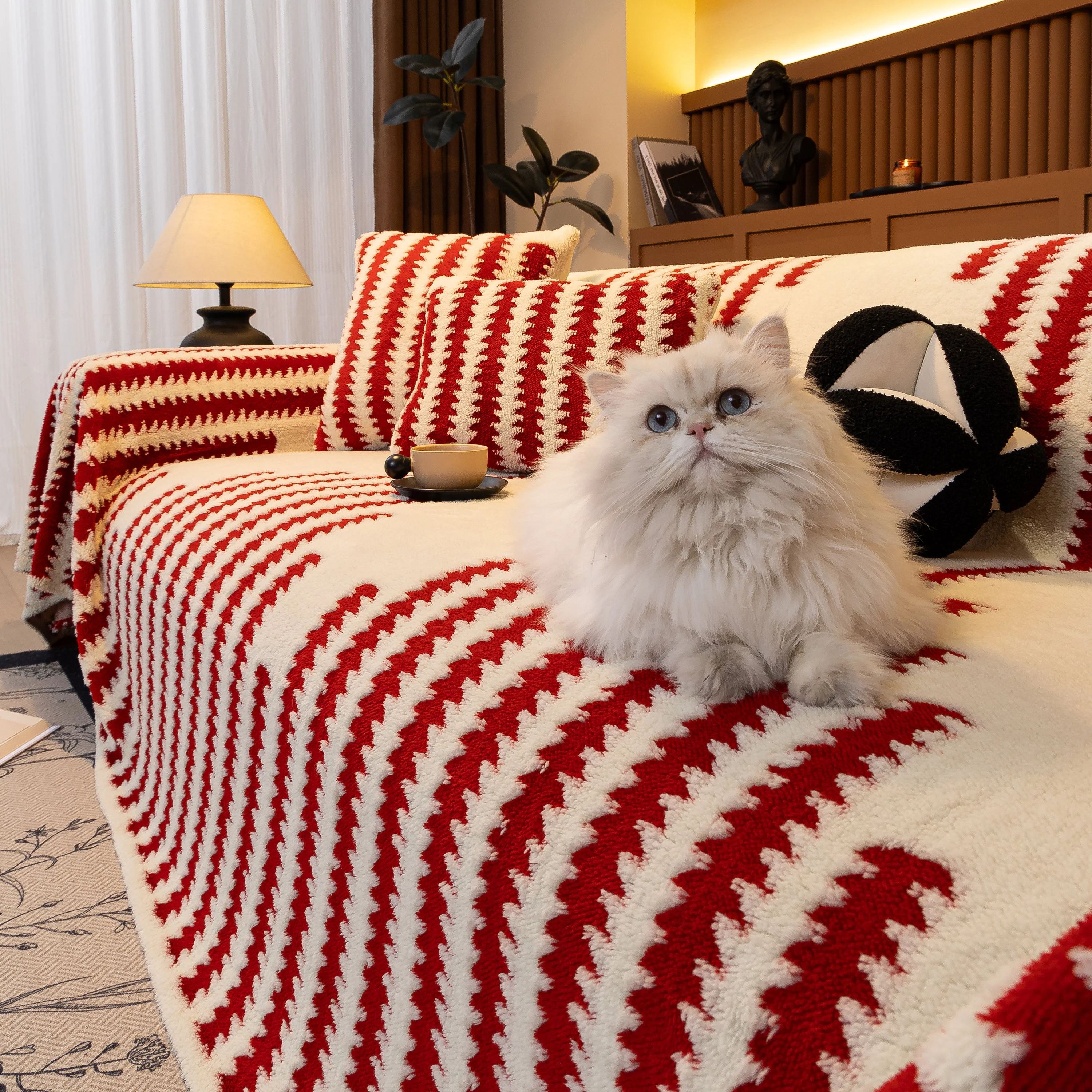 Jacquard Fleece Throw Blanket for Couch Plush Fuzzy Cozy Soft Blankets and Throws for Sofa - Image 69