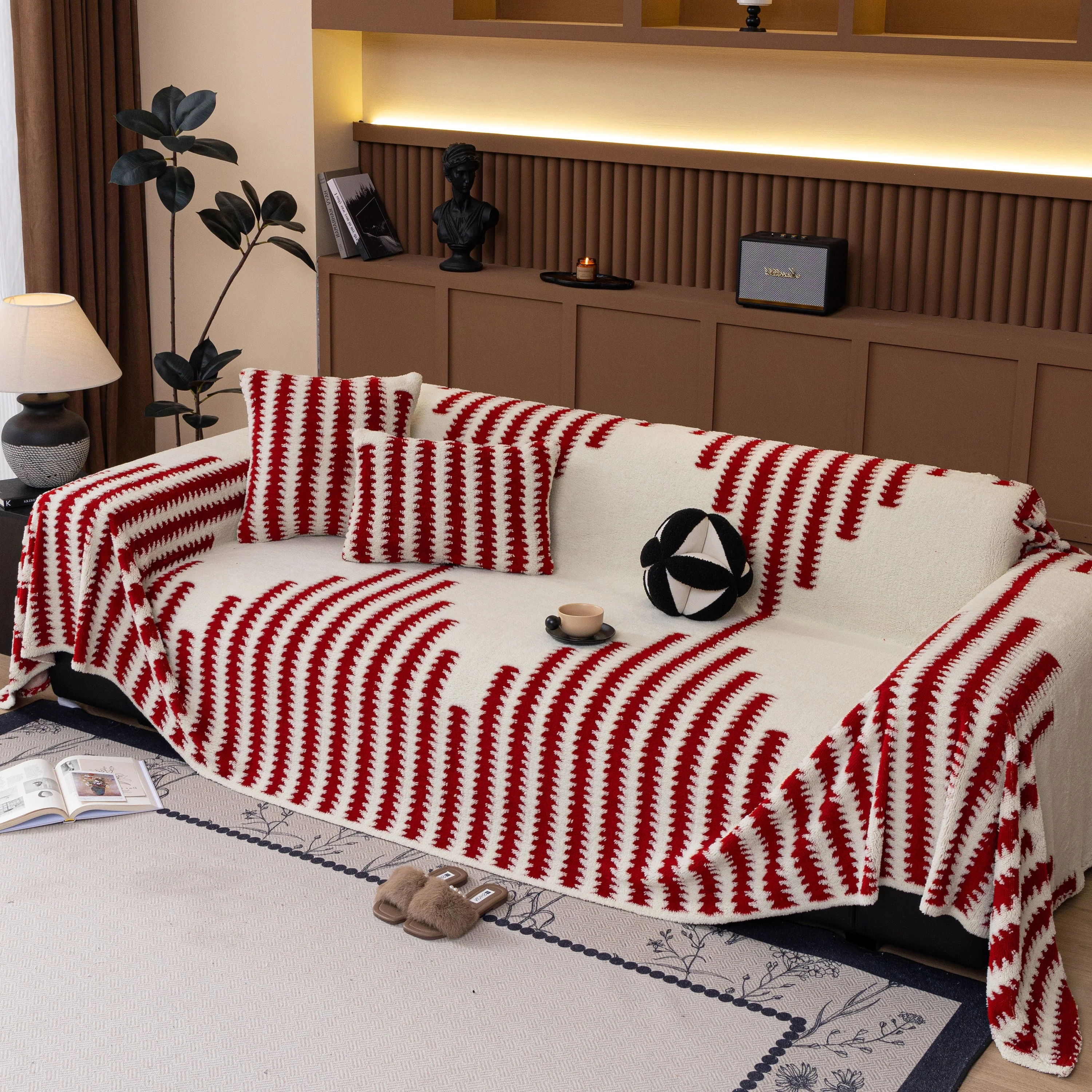 Jacquard Fleece Throw Blanket for Couch Plush Fuzzy Cozy Soft Blankets and Throws for Sofa - Image 71