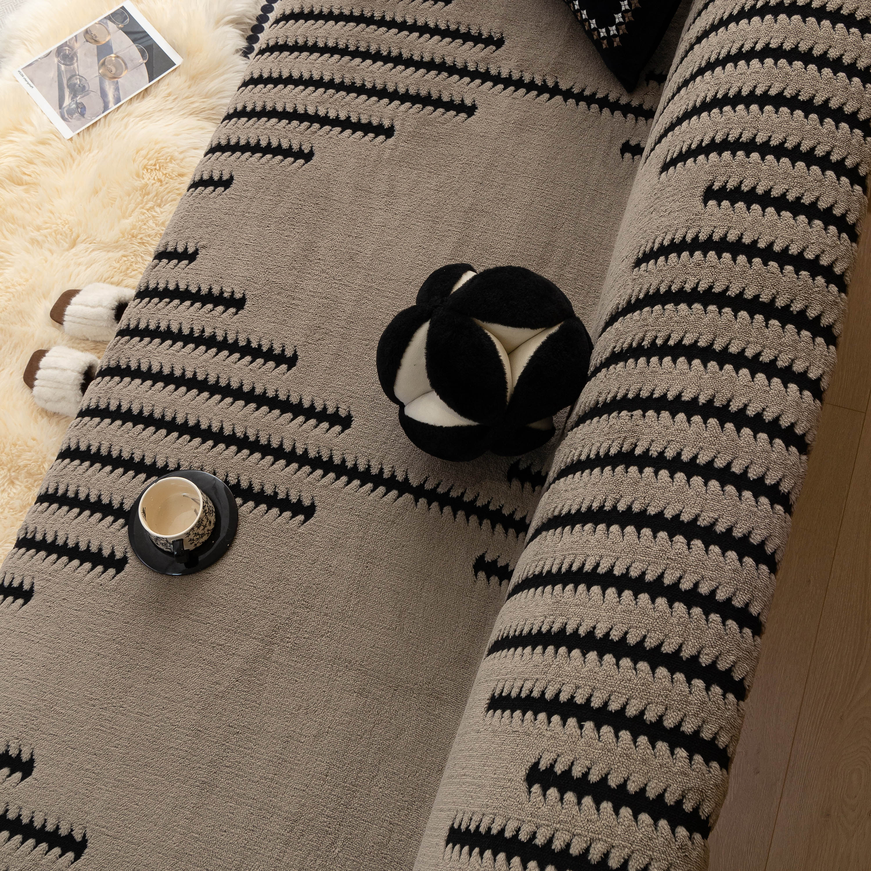 Jacquard Fleece Throw Blanket for Couch Plush Fuzzy Cozy Soft Blankets and Throws for Sofa - Image 79