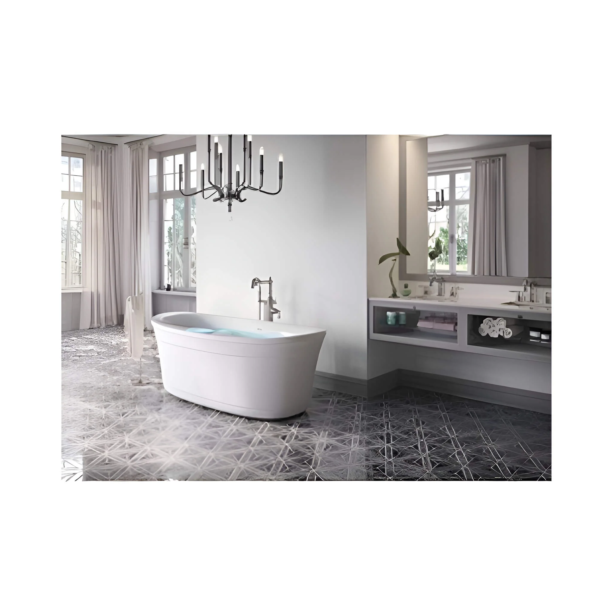 Jacuzzi Arga 67-Inch Classic Swirlpool™ Whirlpool Bathtub [JAGF6735PCL6IPW/M] (SAK85401) - Image 7