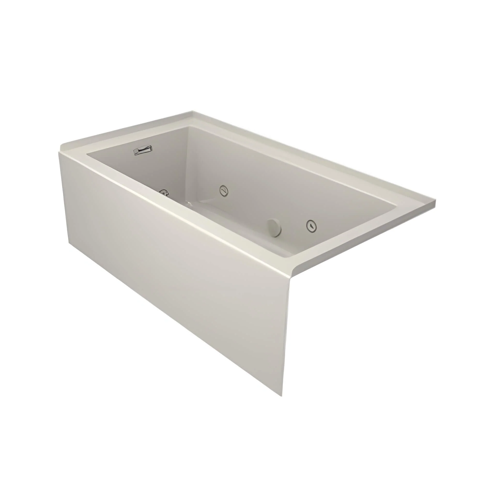 Jacuzzi Linea 60-Inch Rectangle Acrylic Whirlpool Alcove Bathtub With Left Drain (SAK68412) - Image 3