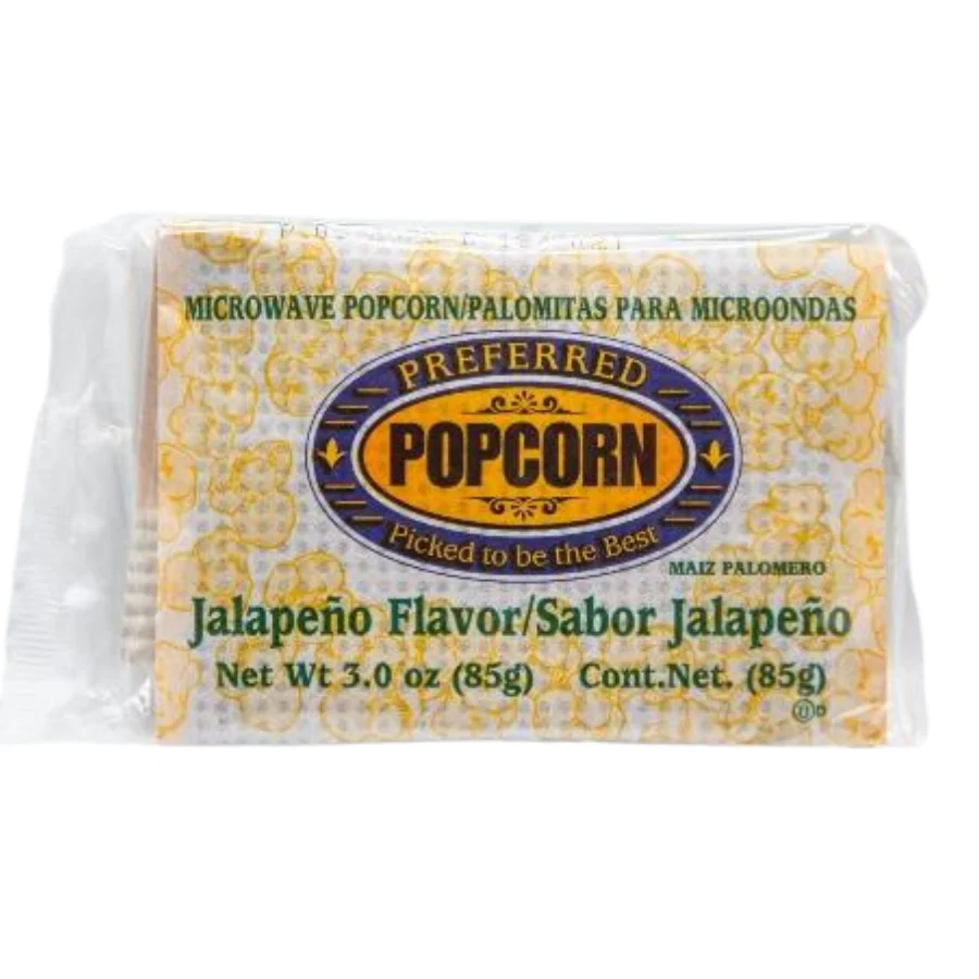 Jalapeno Microwave Popcorn | Pack of 6 | 3 oz | Preferred Popcorn - Image 2