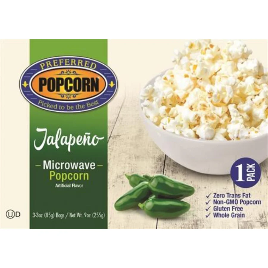 Jalapeno Microwave Popcorn | Pack of 6 Boxes | Preferred Popcorn - Image 2