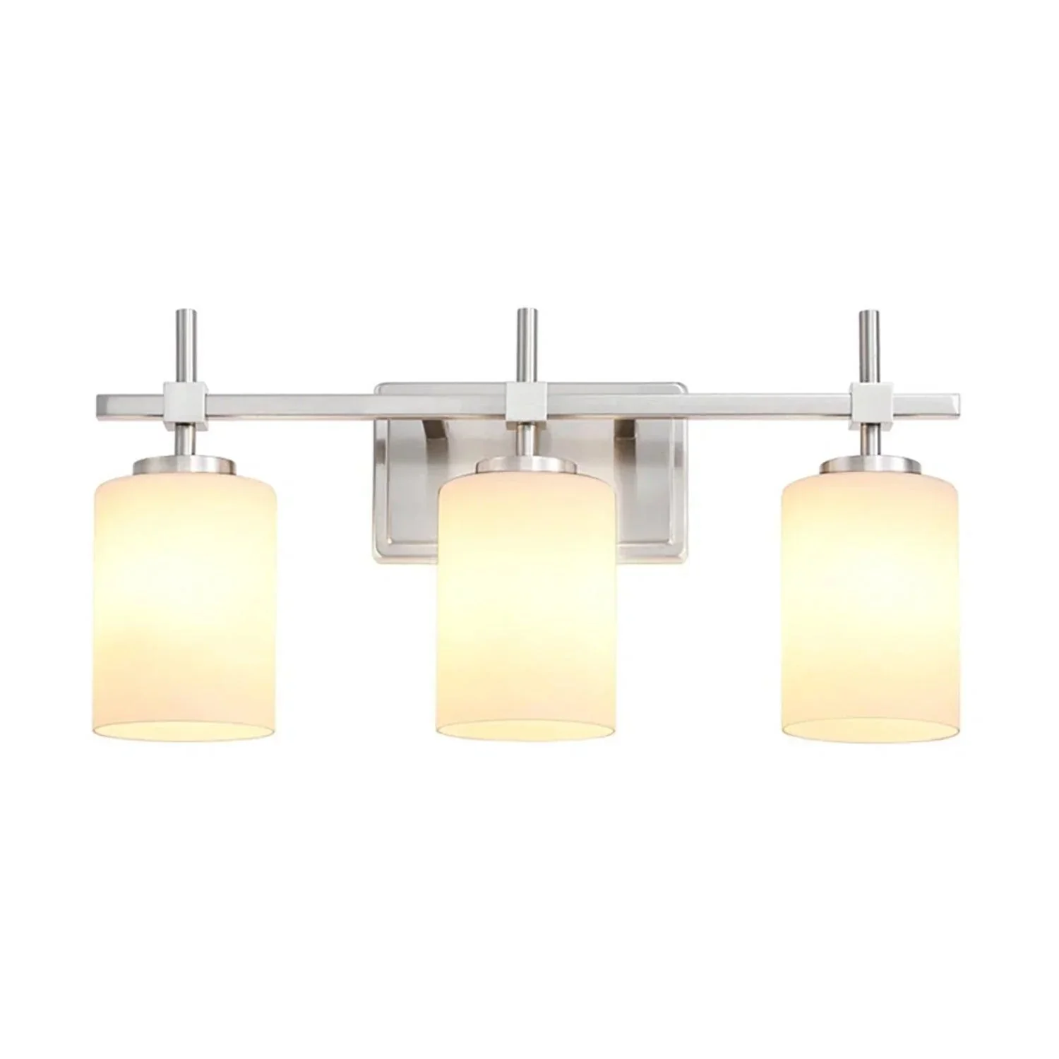 Jasper Gold Modern Frosted Glass 3-Light Bathroom Vanity Light - Image 9