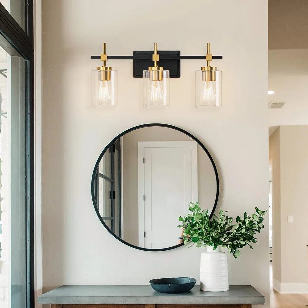 Jasper Modern Clear Glass 3-Light Bathroom Vanity Light - Image 2