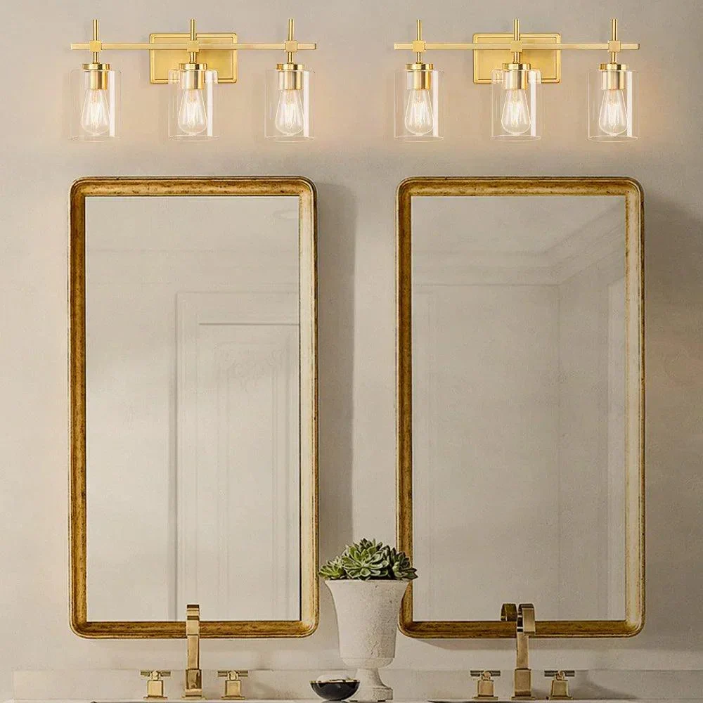 Jasper Modern Clear Glass 3-Light Bathroom Vanity Light - Image 8