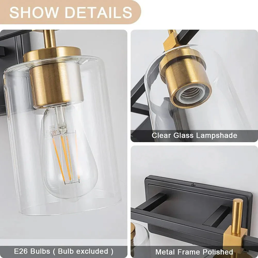 Jasper Modern Clear Glass 5-Light Bathroom Vanity Light - Image 3