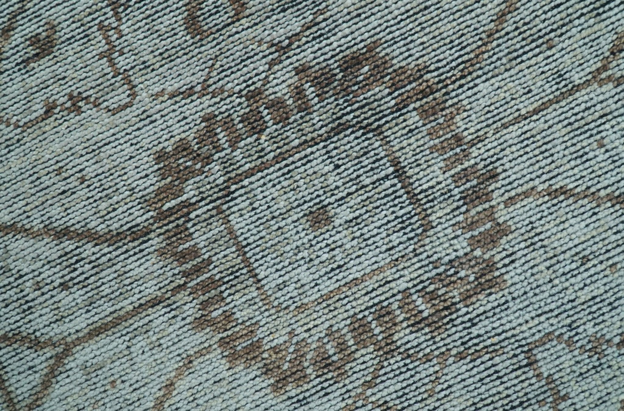 Jewel Custom Made Hand Knotted Traditional Design Brown Wool Area Rug - Image 8