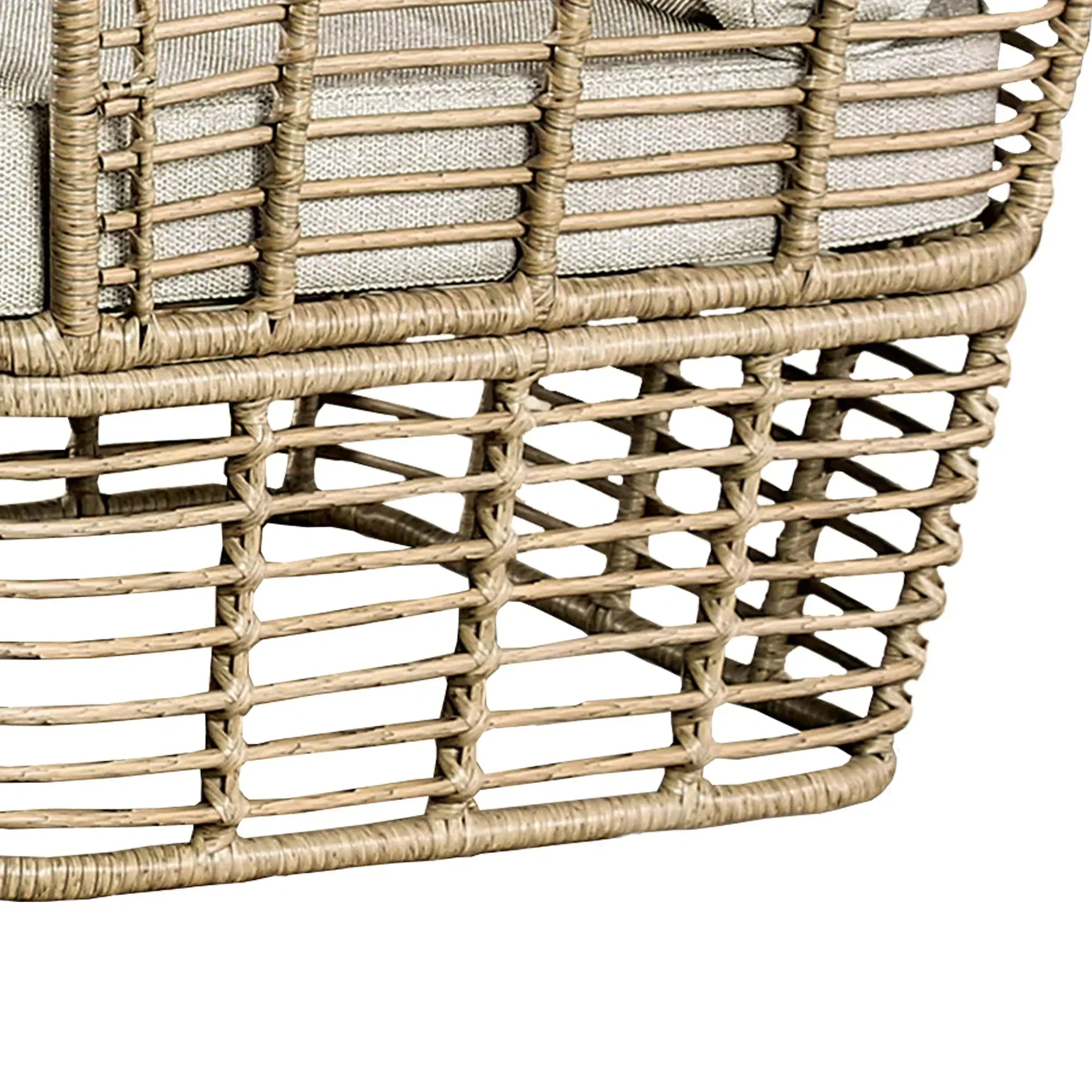 Johari Contemporary 3-Piece Outdoor Rattan Conversation Set - Image 11
