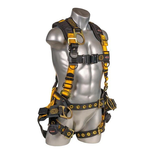 Kapture 5 Point Element Full Body Harness - Oil & Gas Derrick Series - 4 D-Rings - Tongue Buckle Legs - Shoulder Pads & Waist Belt - All Sizes - Image 2