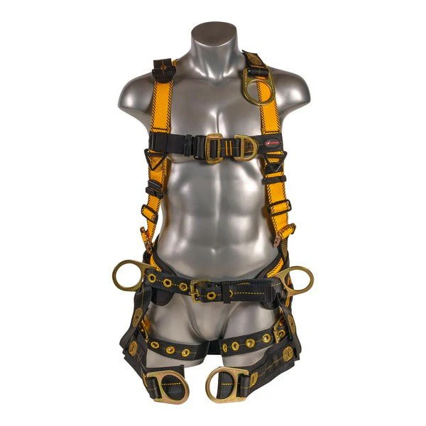 Kapture 5 Point Element Full Body Harness - Oil & Gas Derrick Series - 7 D-Rings - Tongue Buckle Legs - Shoulder Pads & Waist Belt - Bosun Chair - All Sizes - Image 4