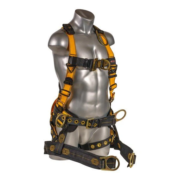 Kapture 5 Point Element Full Body Harness - Oil & Gas Derrick Series - 7 D-Rings - Tongue Buckle Legs - Shoulder Pads & Waist Belt - Bosun Chair - All Sizes - Image 8