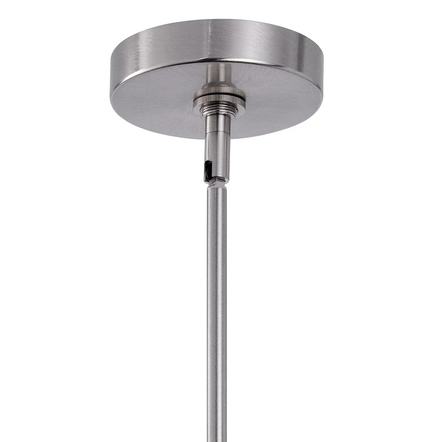 Kara Farmhouse 1-Light Textured Glass Nickel Island Pendant Light - Image 6
