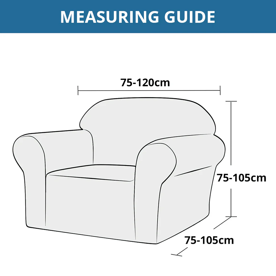 KAS Armchair Cover 4-Styles Elastic Sofa Cover Couch Covers for Living Room Stretchable Slipcover for Chairs - 1 Seater Chair Slip Cover - Image 4
