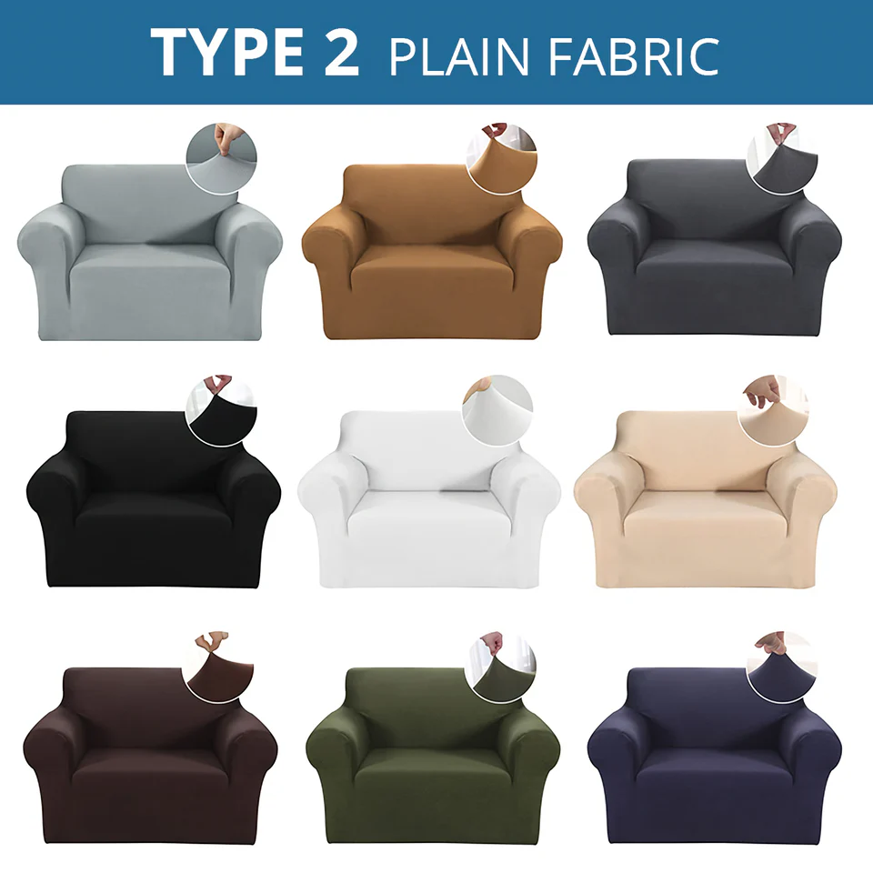 KAS Armchair Cover 4-Styles Elastic Sofa Cover Couch Covers for Living Room Stretchable Slipcover for Chairs - 1 Seater Chair Slip Cover - Image 5