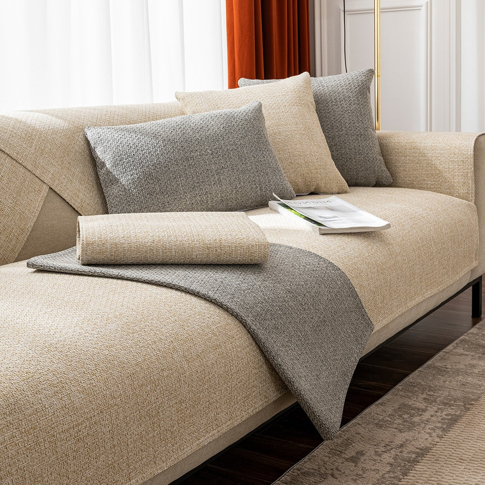 KAS Cotton Linen Sofa Cover Universal Four Seasons Thick Non-Slip Cushion Furniture Dust Cover - Image 11