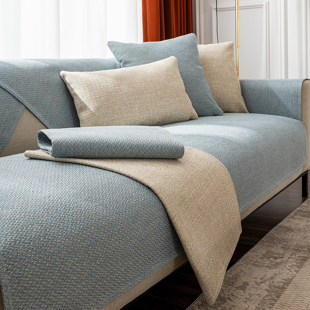 KAS Cotton Linen Sofa Cover Universal Four Seasons Thick Non-Slip Cushion Furniture Dust Cover - Image 2