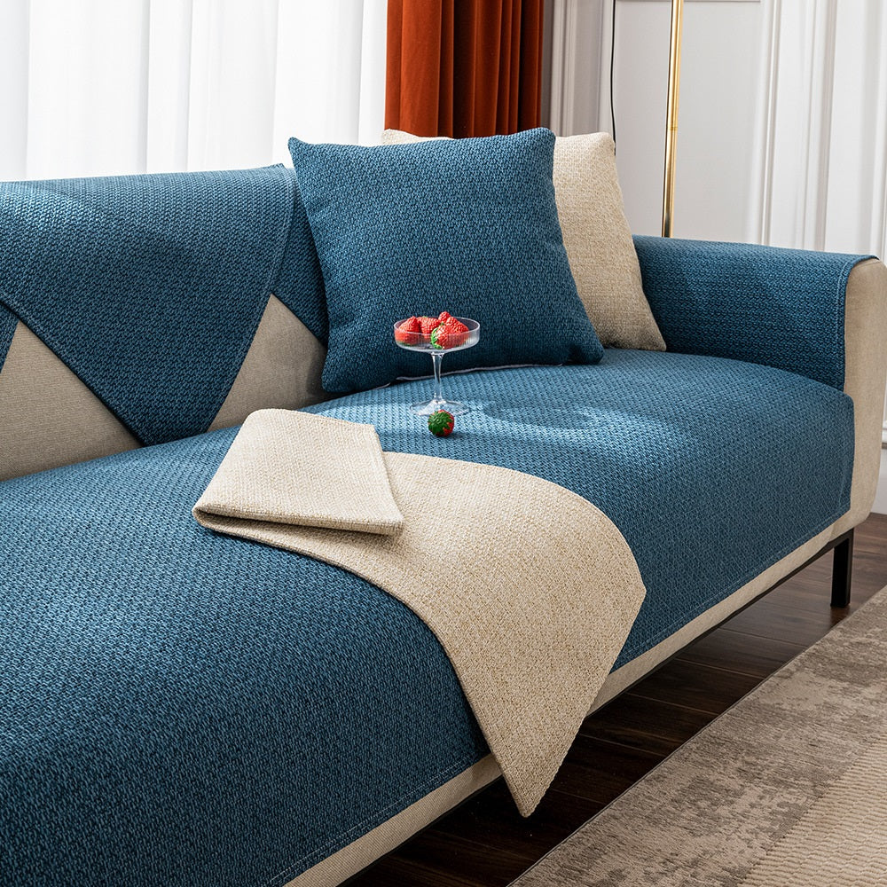 KAS Cotton Linen Sofa Cover Universal Four Seasons Thick Non-Slip Cushion Furniture Dust Cover - Image 7