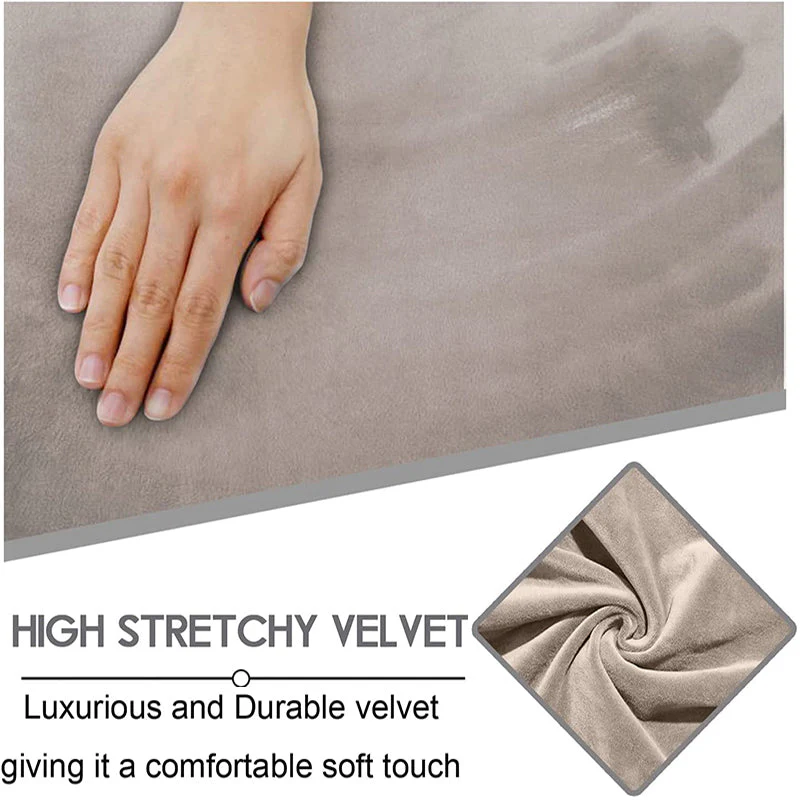 KAS Elastic Recliner Sofa Cover in Velvet Fabric - Fits 1/2/3/4 Seats - Ideal for Lazy Boy Recliner Chairs - Image 3